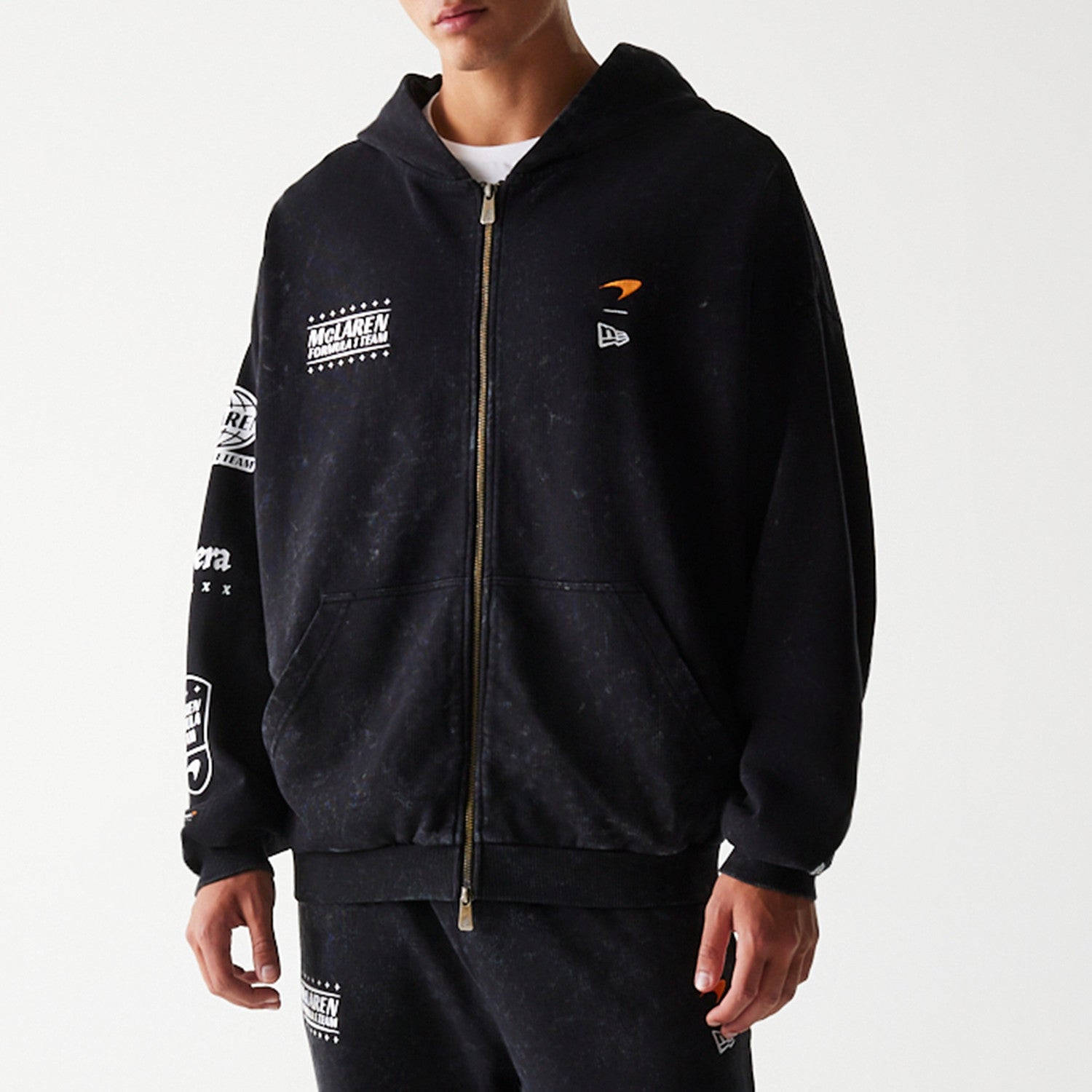 McLaren Racing F1 Graphic Full Zip Hoodie Adults - Black