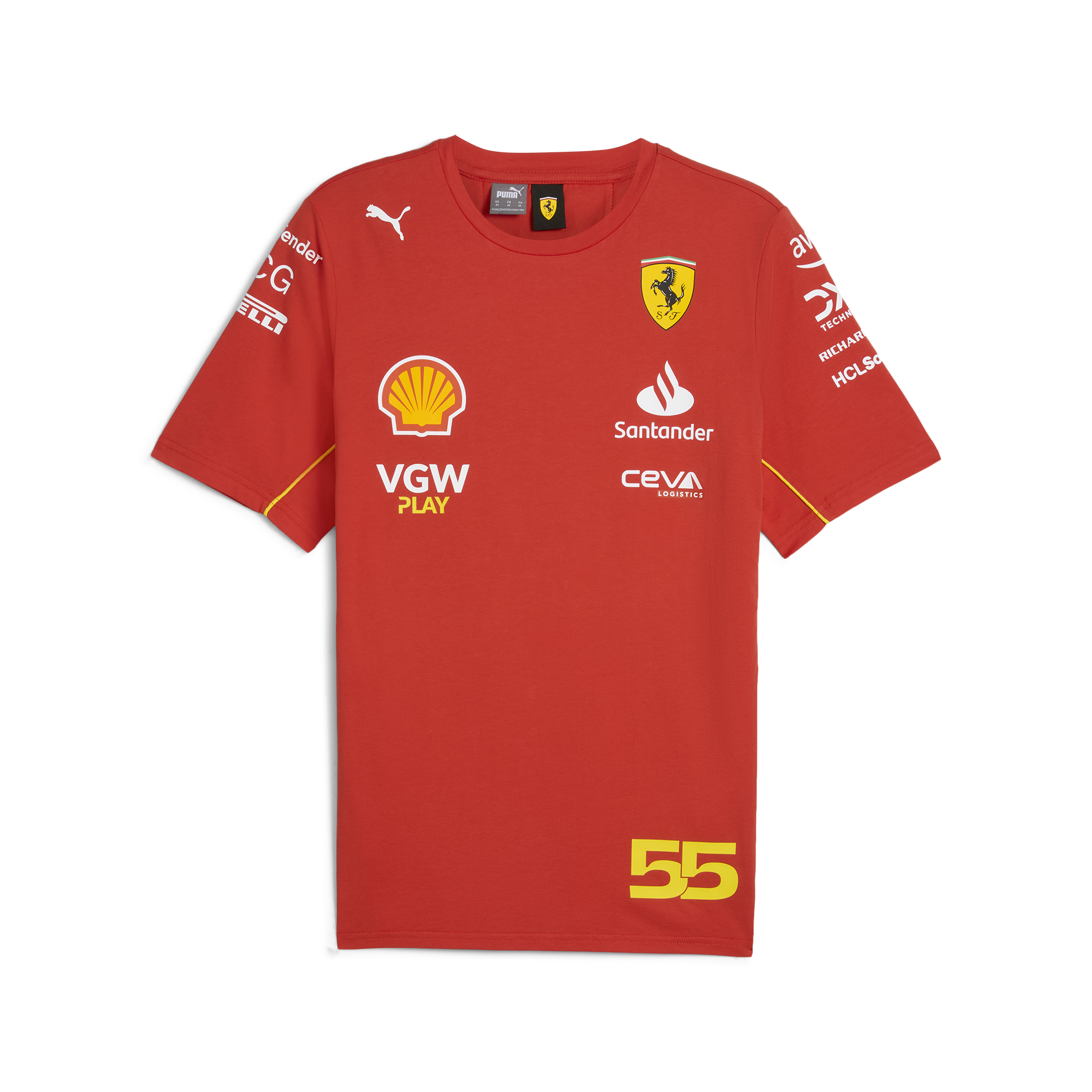 Scuderia Ferrari F1 Team 2024 Sainz Tee Mens - Burnt Red