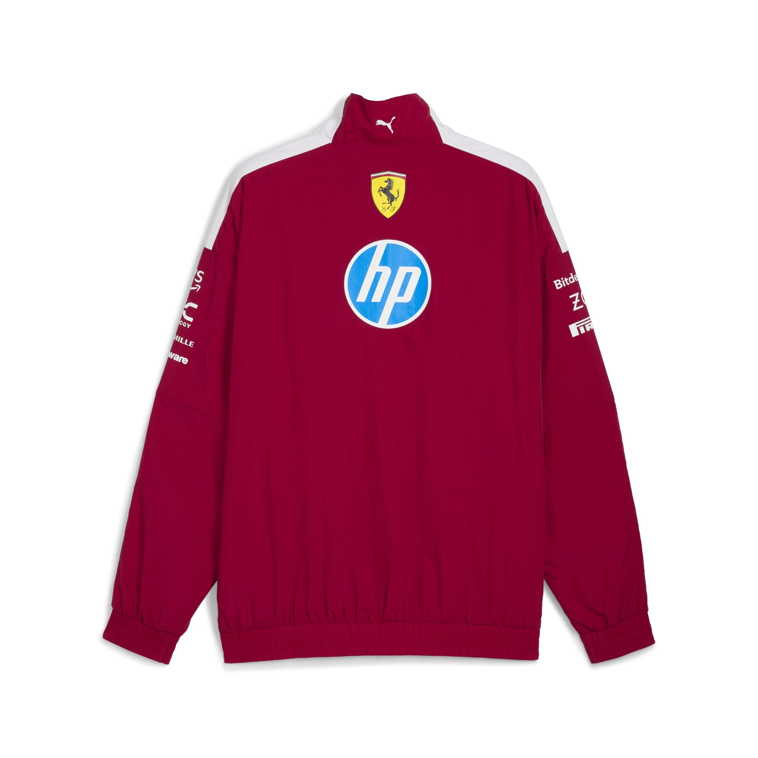Scuderia Ferrari F1 Team 2025 Drivers T7 Oversized Jacket Mens - Dark Cherry