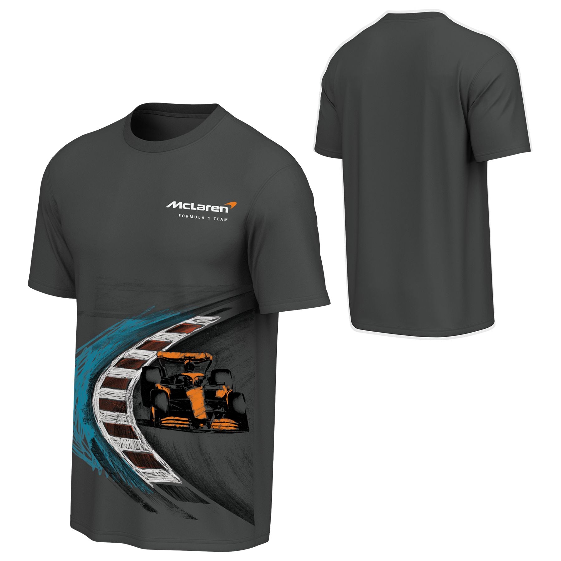 McLaren Racing F1 On The Track Short Sleeve Tee Mens - Charcoal