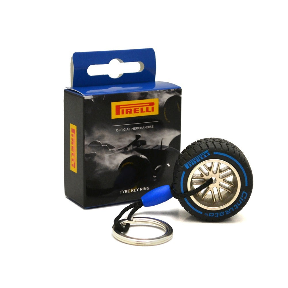 Pirelli Tyre Keyring - Blue (Wet)