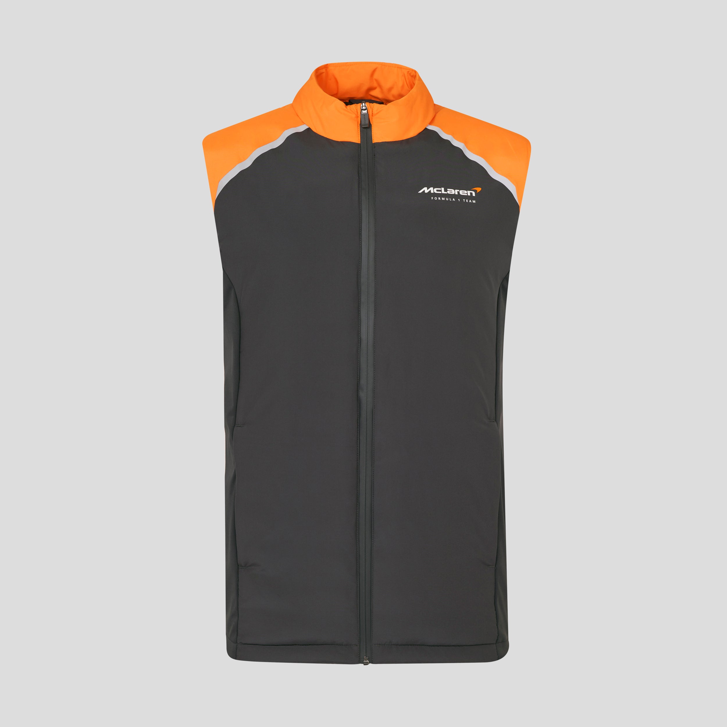 McLaren Racing F1 Official Team 2025 Paddock Hybrid Gilet Unisex - Anthracite