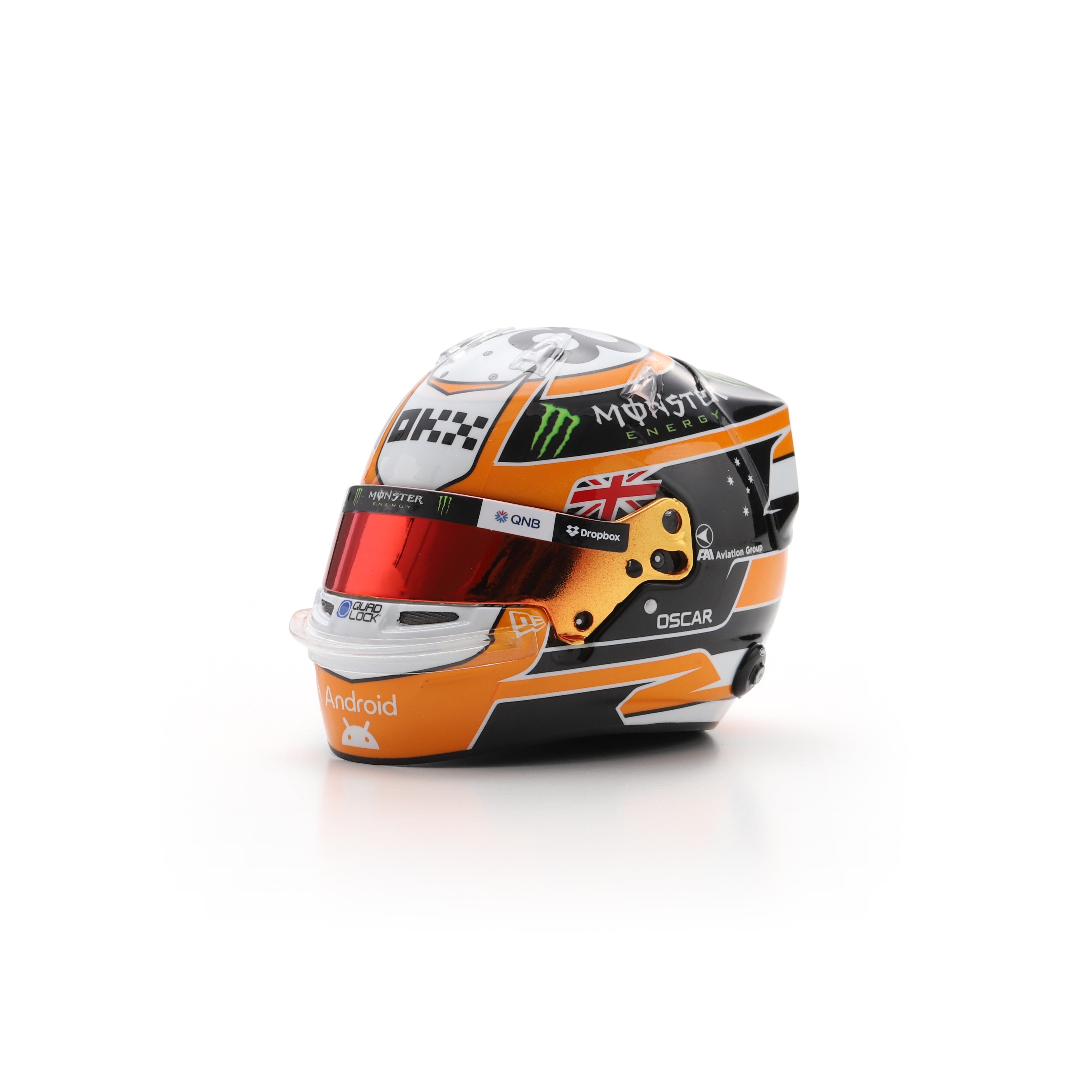 Spark McLaren Racing F1 Racing F1 Team Oscar Piastri 2025 Monaco GP Mini Helmet Adults - 1:5 Scale