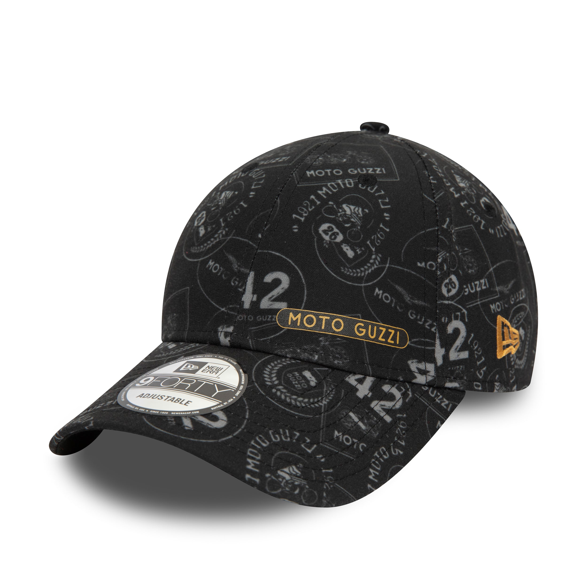 Moto Guzzi All Over Print 9Forty Cap Adults - Black