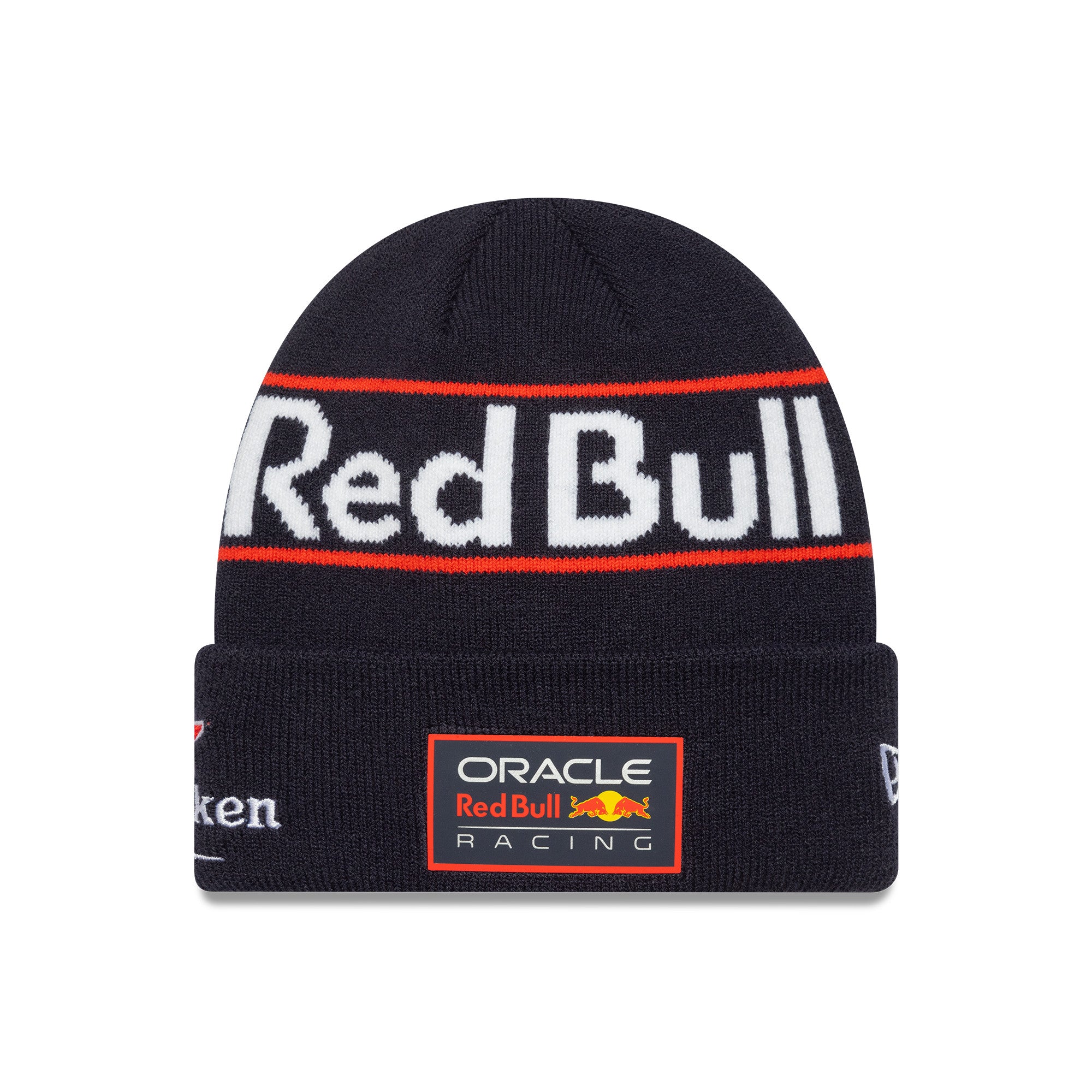 Red Bull Racing F1 Team 2025 Max Verstappen Cuff Knit Beanie Kids - Night Sky/White