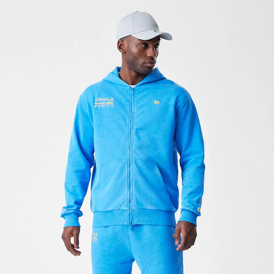Red Bull Racing F1 Oversized Zip Thru Hoodie Adults - Blue