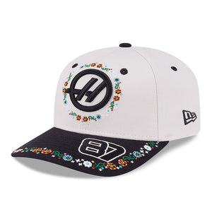 Haas F1 Mexico Oliver Bearman 9Seventy Cap Stretch Snap Adults - Ivory