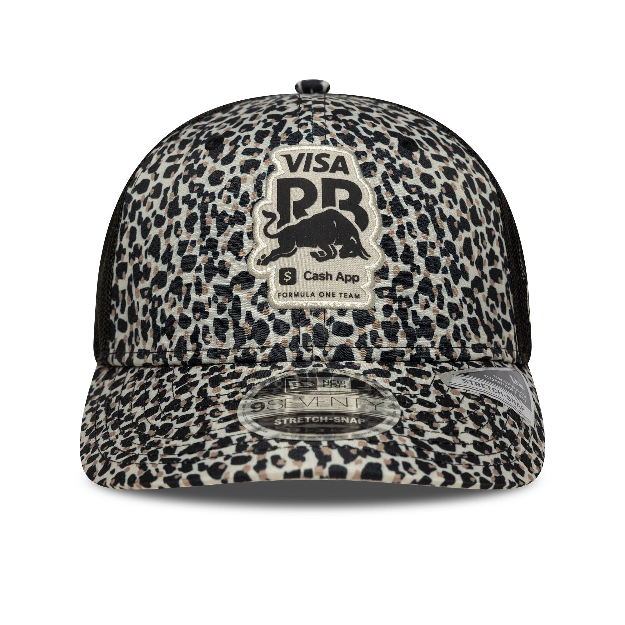 Visa Cash App RB F1 Leopard 9Seventy Cap Stretch Snap Adults - Stone
