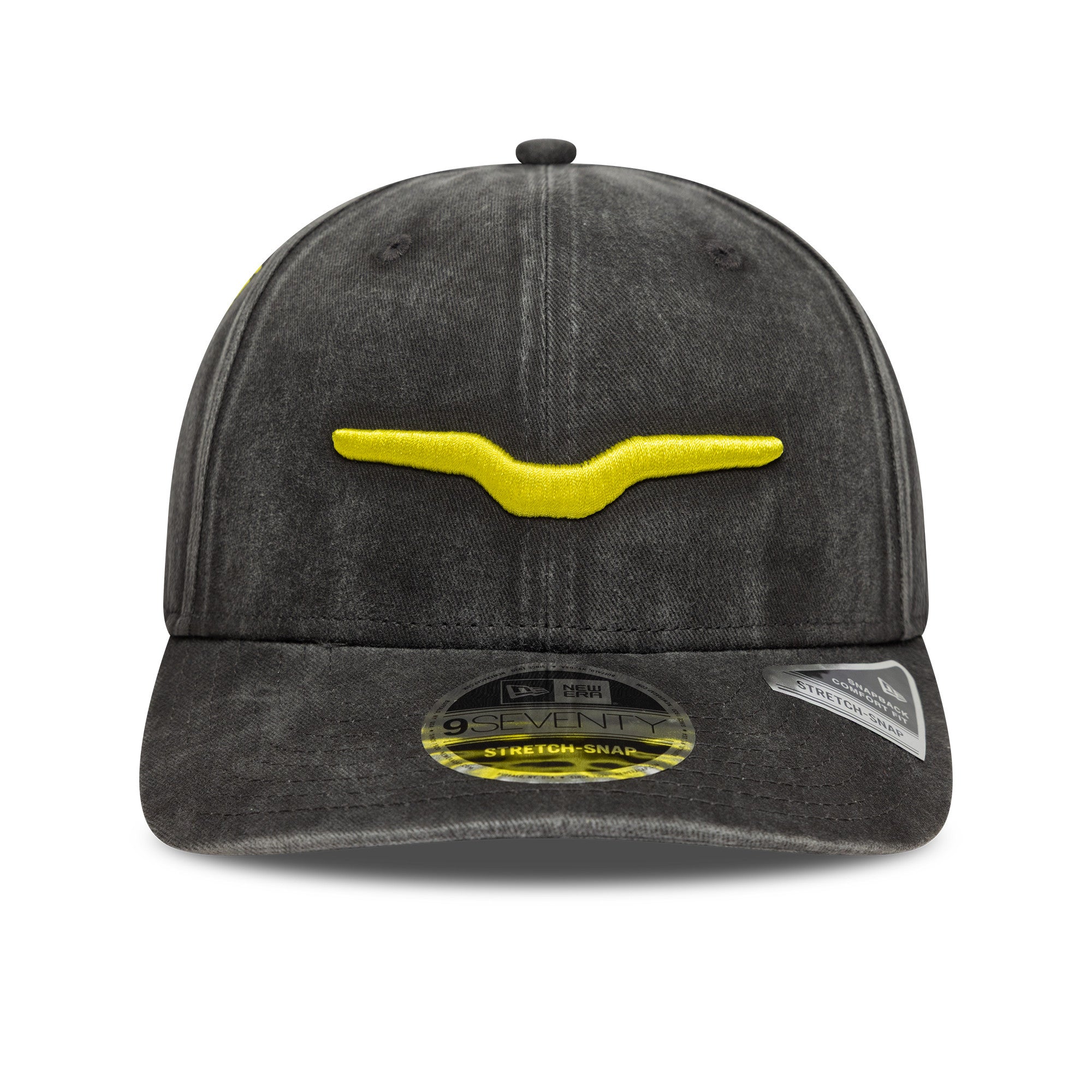 Moto Guzzi Washed 9Seventy Cap Stretch Snap Adults - Black