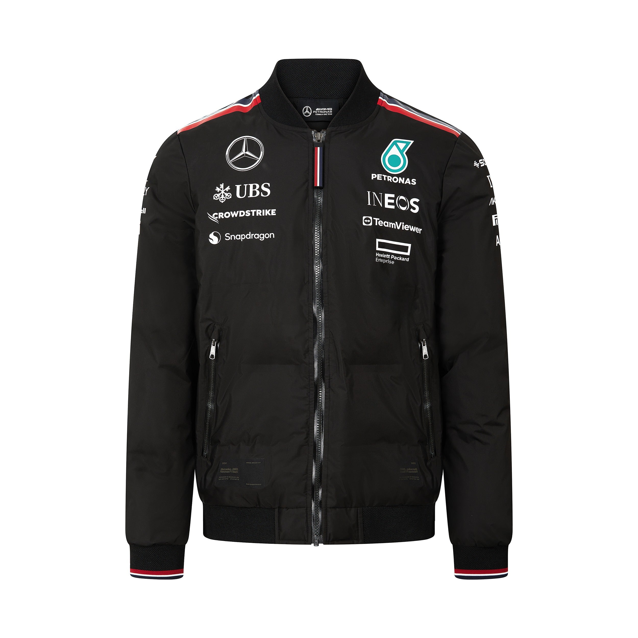 Mercedes AMG Petronas F1 Team 2024 Insulator Bomber Jacket Mens - Black