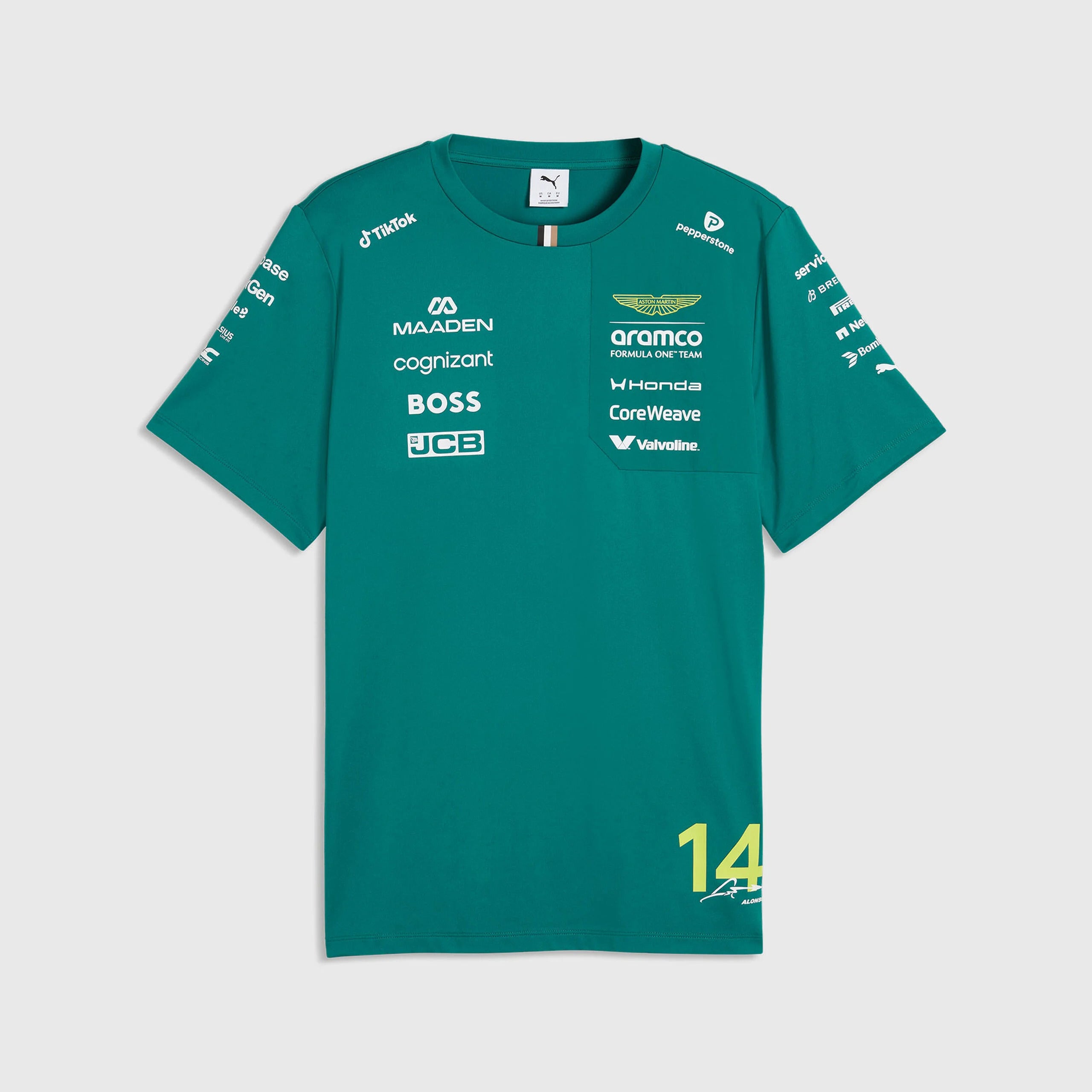 Aston Martin F1 Team 2026 Alonso Tee Mens - Green Lux