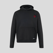 Haas F1 Monogram Linear Back Graphic Overhead Hoodie Unisex - Caviar