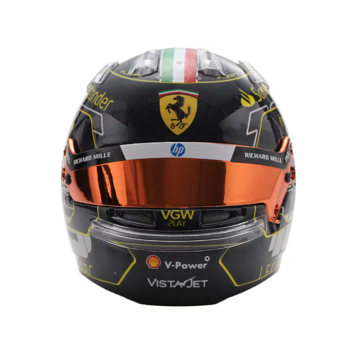 LookSmart Scuderia Ferrari F1 Charles Leclerc 2024 Italian GP Mini Helmet 1:5 Scale - Black